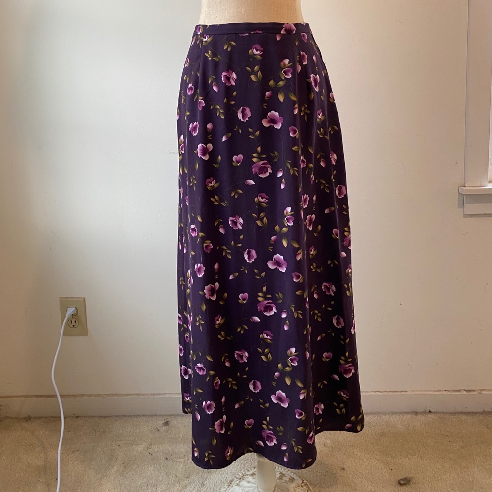 KATHIE LEE | vintage floral midi/maxi skirt